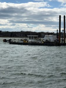 New dredge - currently anchored in Poppy Bay